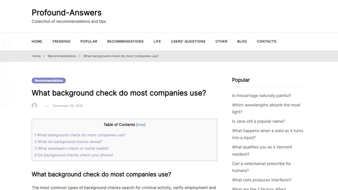 What background check do most companies use? – Profound-Answers